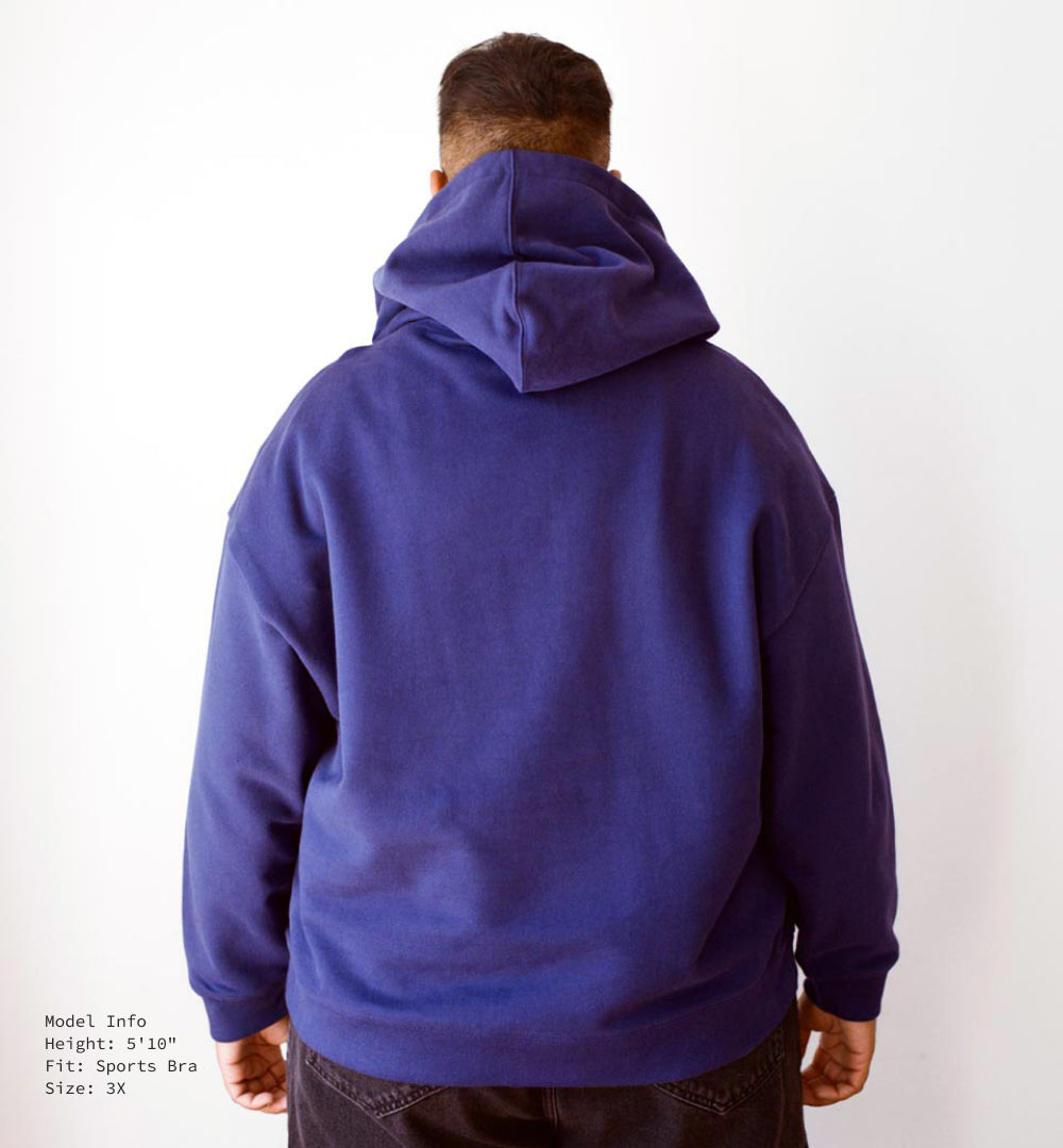 Model-royal-blue-boxy-hoody